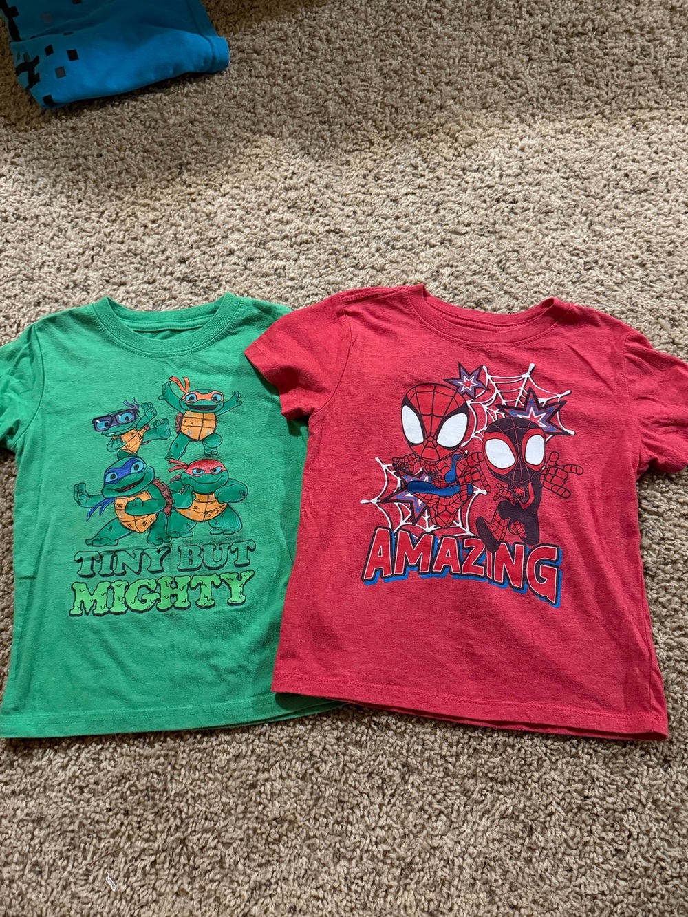 Nickelodeon Green Ninja Turtles & Red Spider-Man Duo Tee Set